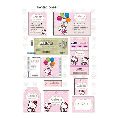 Kit Imprimible Hello Kitty Editable