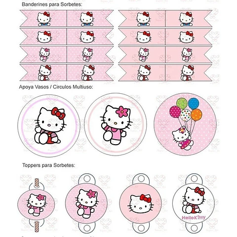 Kit Imprimible Hello Kitty Editable