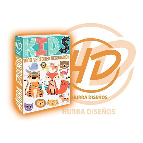 1000 Vectores Y Diseños Infantiles Animales Niños Etc..