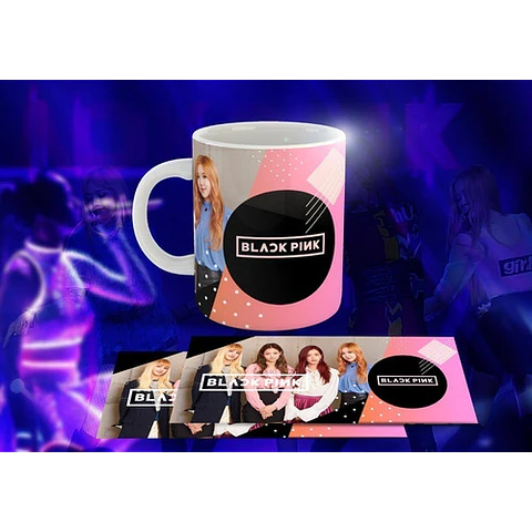 27 Plantillas Sublimación Tazas - Black Pink / K-pop