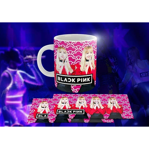 27 Plantillas Sublimación Tazas - Black Pink / K-pop