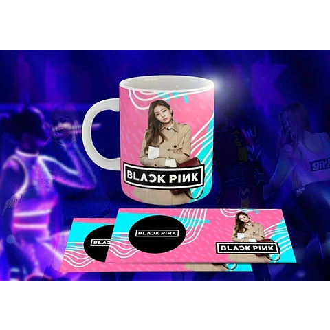 27 Plantillas Sublimación Tazas - Black Pink / K-pop