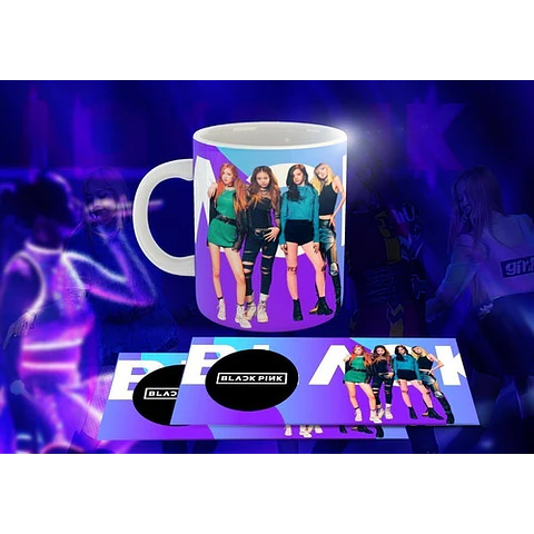 27 Plantillas Sublimación Tazas - Black Pink / K-pop