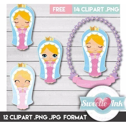 Kit Imprimible Virgencitas 1- 26 Png - jpg 
