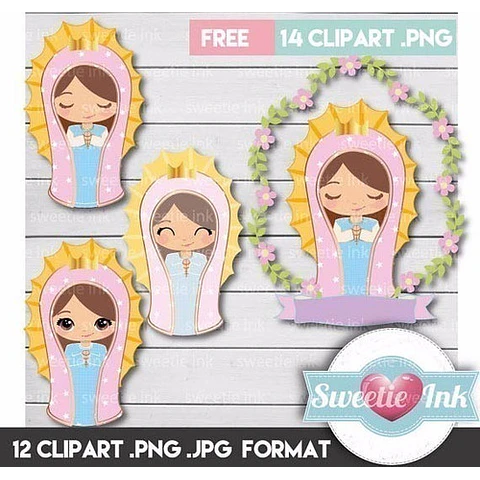 Kit Imprimible Virgencitas 1- 26 Png - jpg 