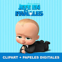 Kit Un Jefe En Pañales Clipart + Papel Digital + Jpg
