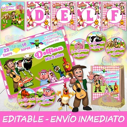 Kit Imprimible La Granja De Zenón Nena Editable Deco Candy