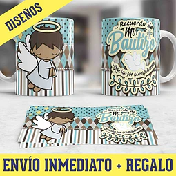 Kit Diseños Plantillas Tazas Bautismo Sublimación M1 