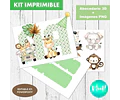Kit Imprimible Letras 3d Editables Safari