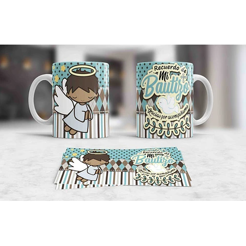 Kit Diseños Plantillas Tazas Bautismo Sublimación M1 