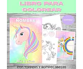 Souvenir Para Pintar Editable De Unicornios Imprimir
