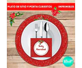 Kit Imprimible X 6 Plato De Sitio Felices Fiestas (modelo 2)