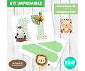 Kit Imprimible Letras 3d Editables Safari
