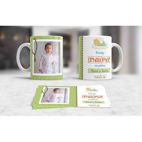 Kit Diseños Plantillas Tazas Bautismo Sublimación M1 