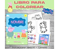 Editable Para Pintar Imprimible De Peppa Pig Familia