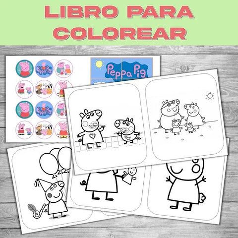 Editable Para Pintar Imprimible De Peppa Pig Familia