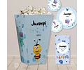 Kit Imprimible Bichikids Azul Celeste Candy Bar Tukit