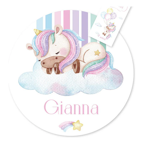 Kit Imprimible Unicornio - Candy Bar Tukit