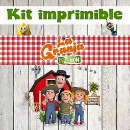 Kit De La Granja De Zenón Cumpleaños Imprimible Editable