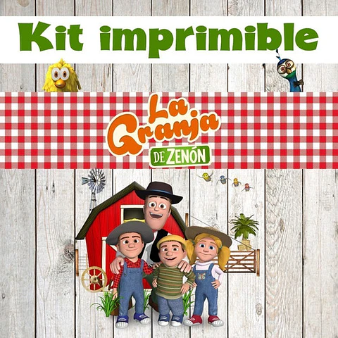 Kit De La Granja De Zenón Cumpleaños Imprimible Editable