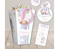 Kit Imprimible Unicornio - Candy Bar Tukit
