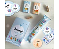 Kit Imprimible Bichikids Azul Celeste Candy Bar Tukit