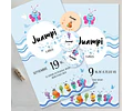 Kit Imprimible Bichikids Azul Celeste Candy Bar Tukit