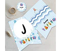 Kit Imprimible Bichikids Azul Celeste Candy Bar Tukit