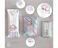 Kit Imprimible Unicornio - Candy Bar Tukit