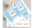 Kit Imprimible Bichikids Azul Celeste Candy Bar Tukit