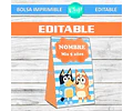 Bolsa Golosinera Imprimible Editable Bluey Para Personalizar