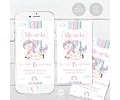 Kit Imprimible Unicornio - Candy Bar Tukit