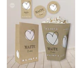 Kit Imprimible Textura Papel Kraft Candy Bar Tukit