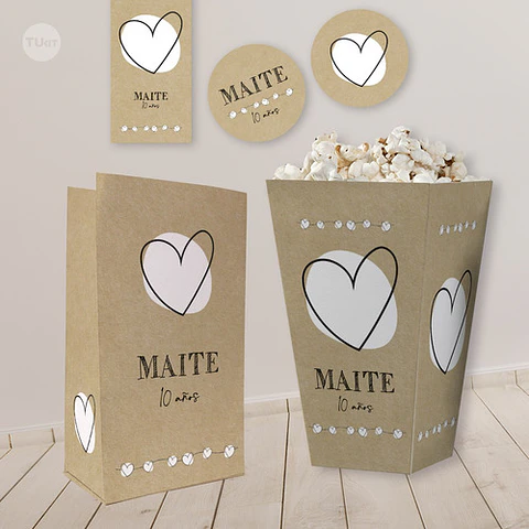 Kit Imprimible Textura Papel Kraft Candy Bar Tukit