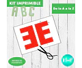 Kit Imprimible Molde Letras 3d Tamaño A4 Editables + Papeles