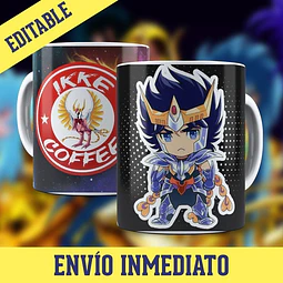 Diseños Plantillas Tazas Caballeros Del Zodiaco Sublimación