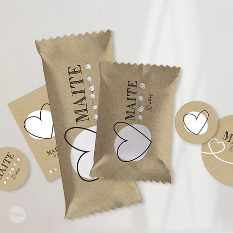 Kit Imprimible Textura Papel Kraft Candy Bar Tukit