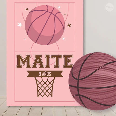 Kit Imprimible Basket Basquet Basketball Rosa Candy Bar