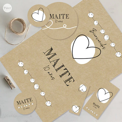 Kit Imprimible Textura Papel Kraft Candy Bar Tukit