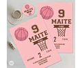 Kit Imprimible Basket Basquet Basketball Rosa Candy Bar