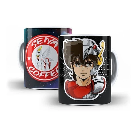 Diseños Plantillas Tazas Caballeros Del Zodiaco Sublimación