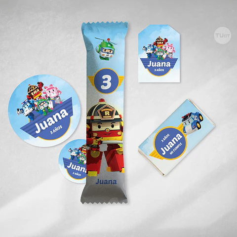 Kit Imprimible Robo Car Robocar Poli