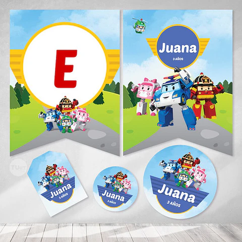 Kit Imprimible Robo Car Robocar Poli