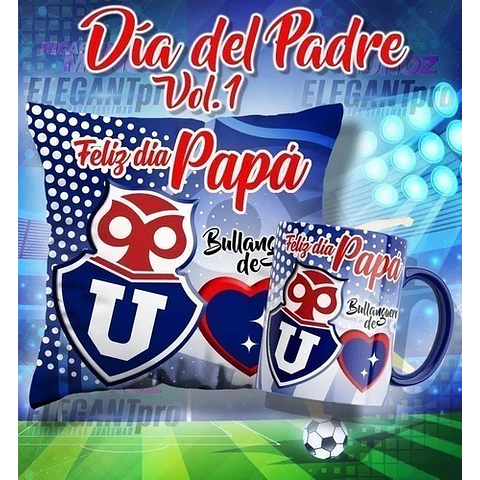 40 Plantillas Sublimación Padre Tazas Cojines Futbol Chile