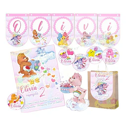 Kit Imprimible Ositos Cariñosos Nena 100% Editable Candy Bar