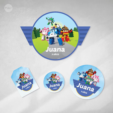 Kit Imprimible Robo Car Robocar Poli