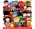 Kit Super Héroes Clipart Imágenes Png Y Papeles Digitales