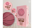 Kit Imprimible Basket Basquet Basketball Rosa Candy Bar