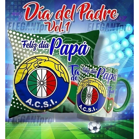 40 Plantillas Sublimación Padre Tazas Cojines Futbol Chile