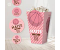 Kit Imprimible Basket Basquet Basketball Rosa Candy Bar